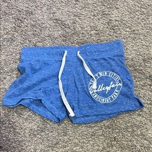 Blue Women's Shorts with White Drawstring